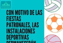 CIERRE ZONAS DEPORTIVAS DURANTE LAS FIESTAS