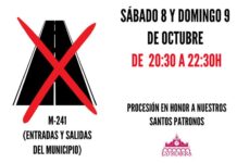 CORTE DE LA CARRETERA DURANTE LAS PROCESIONES