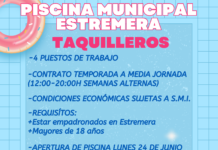OFERTA DE EMPLEO – TAQUILLERO PISCINA MUNICIPAL de Estremera