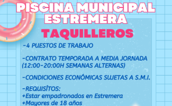 OFERTA DE EMPLEO – TAQUILLERO PISCINA MUNICIPAL de Estremera