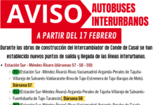 IMPORTANTE – AVISO BUS MADRID